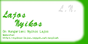 lajos nyikos business card